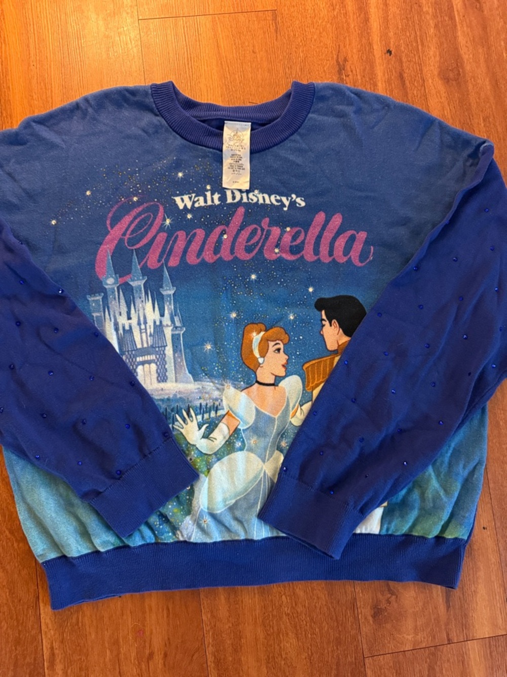 Disneyland Cinderella 75th Anniversary Sweater L Women Disney Park Memorabilia